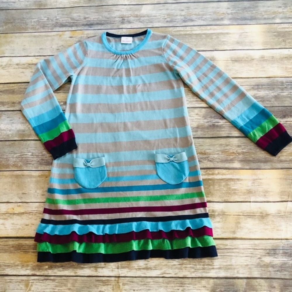 6. Hanna Andersson striped dress! Size 14 💯 % soft cotton